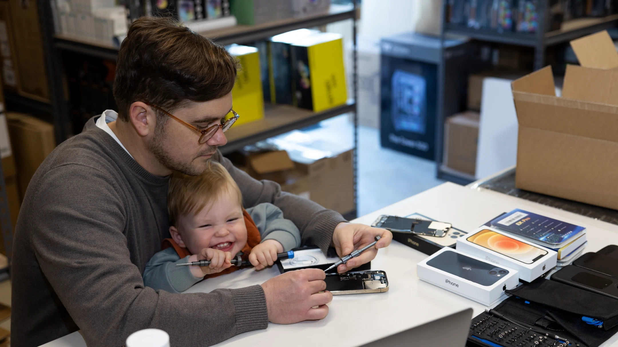 Rob With Baby Large Image